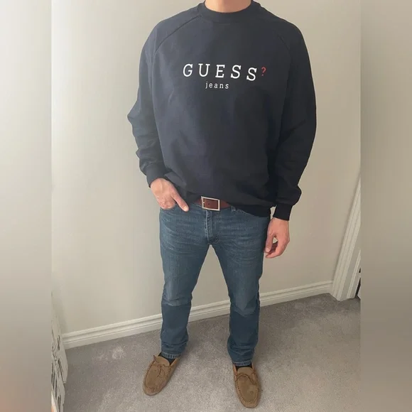 Vintage Unisex Guess ‘Made in Canada’ Oversized Crewneck Sweater - Picture 3 of 6